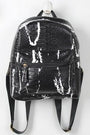 Faux Snakeskin Splattered Paint Mini Backpack - NoveltyOne