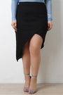 Asymmetrical Envelope Denim Skirt