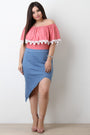 Asymmetrical Envelope Denim Skirt