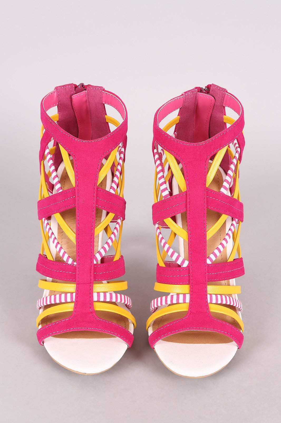 Shoe Republic LA Strappy Caged Open Toe Stiletto Heel