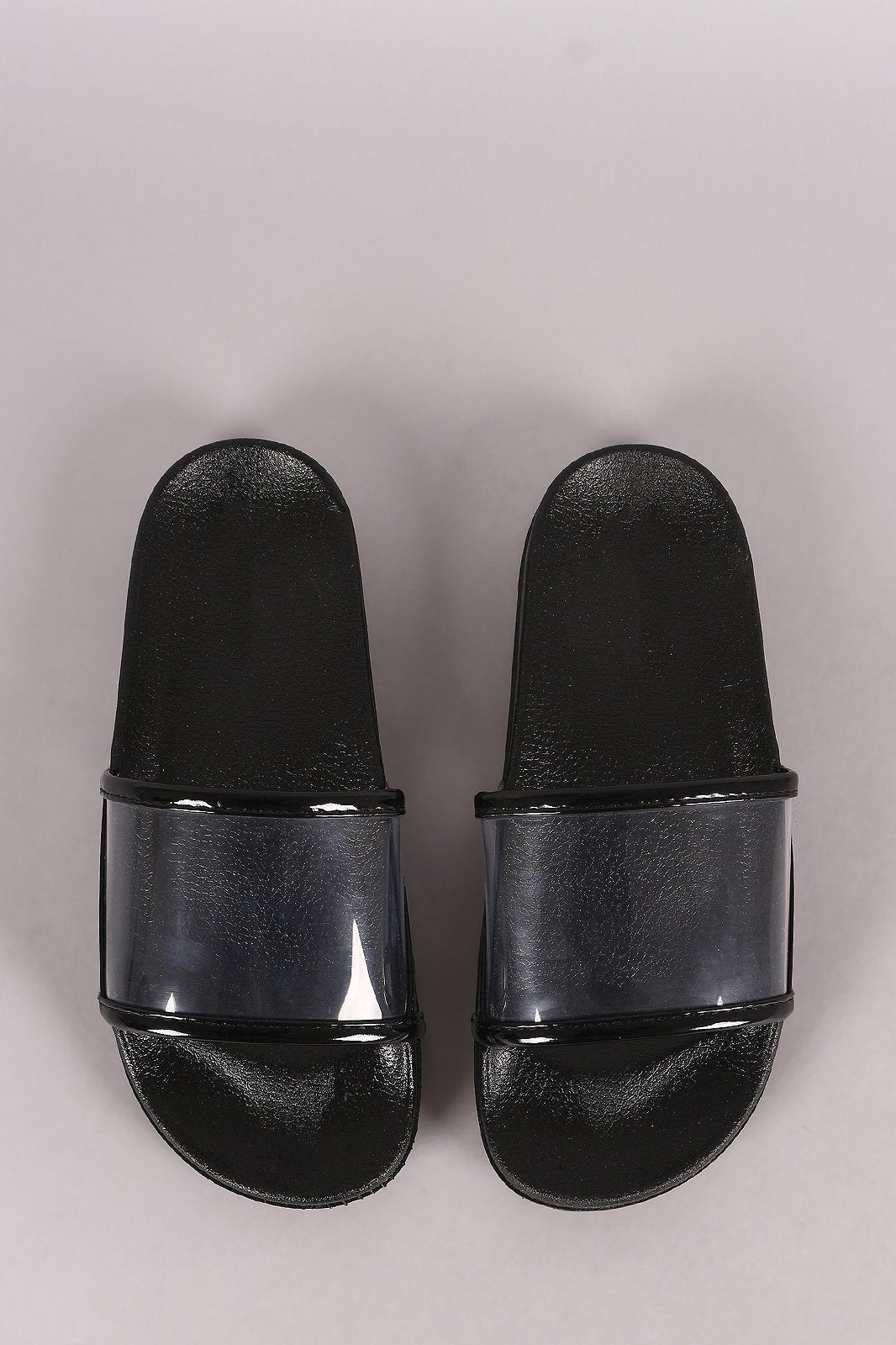 Transparent Band Open Toe Slide Sandal