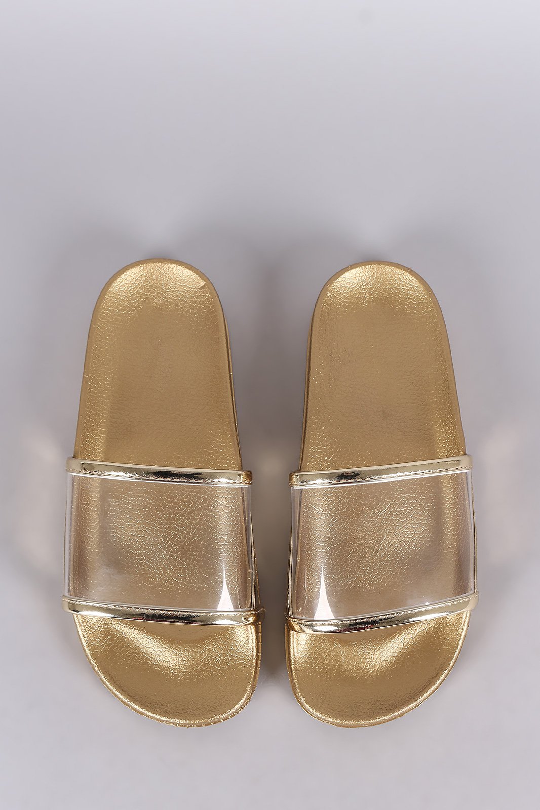 Transparent Band Open Toe Slide Sandal