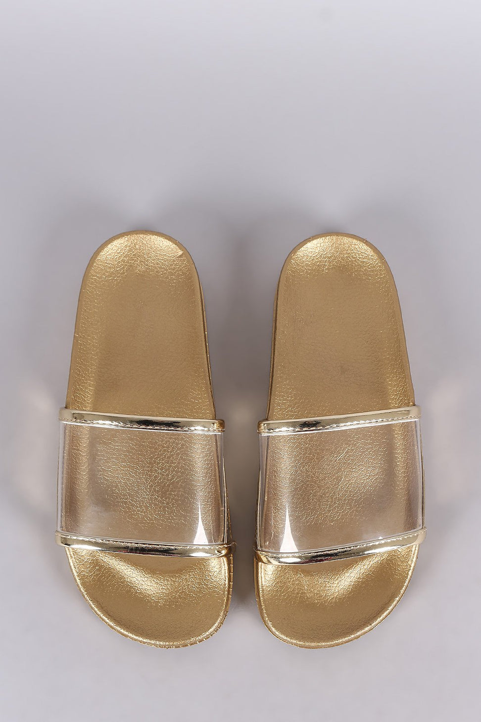 Transparent Band Open Toe Slide Sandal