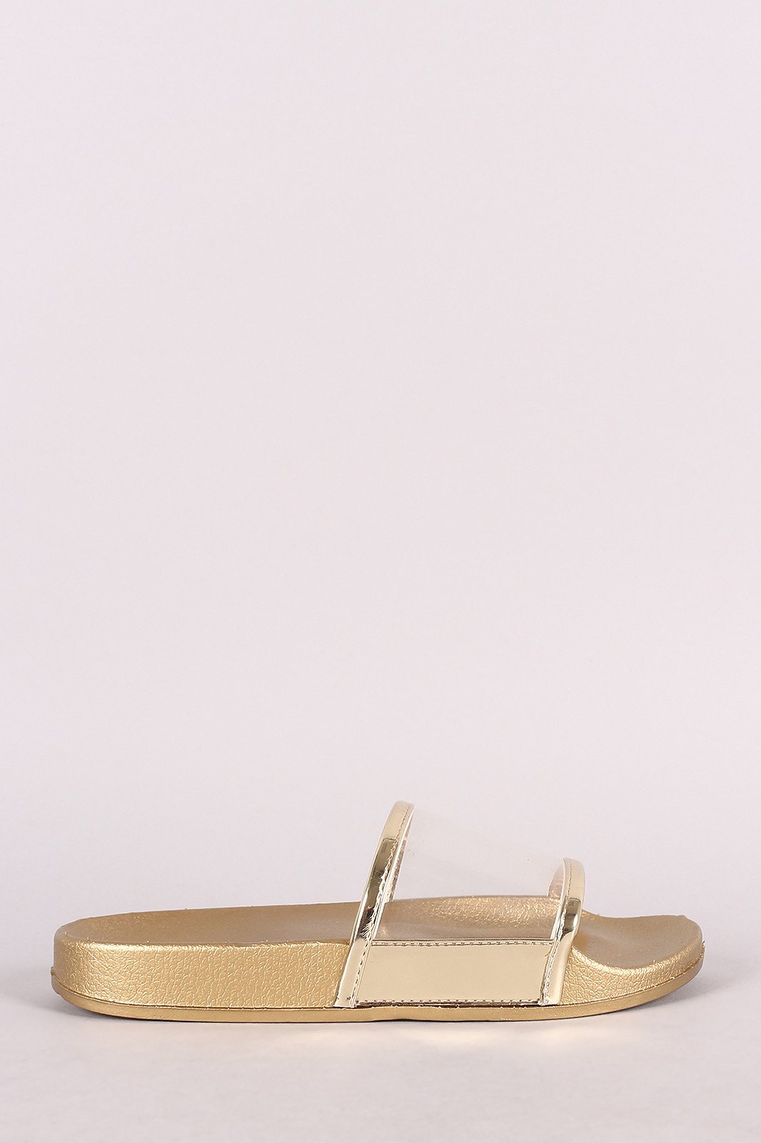 Transparent Band Open Toe Slide Sandal