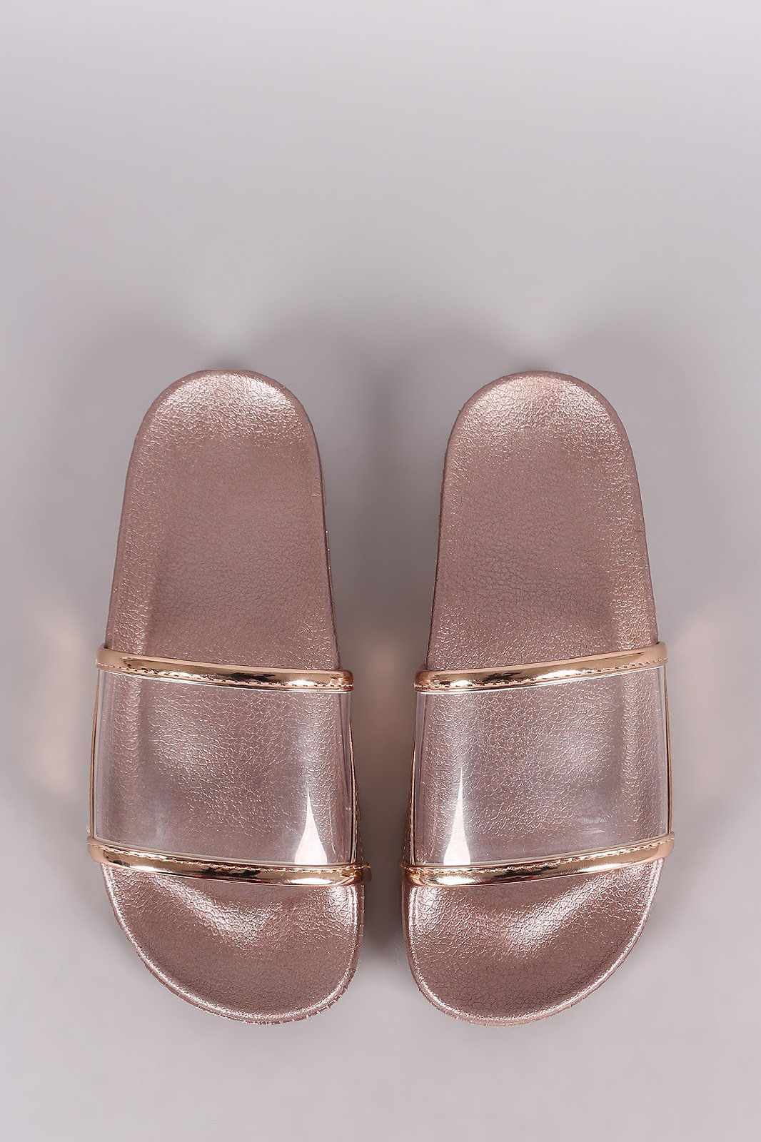 Transparent Band Open Toe Slide Sandal