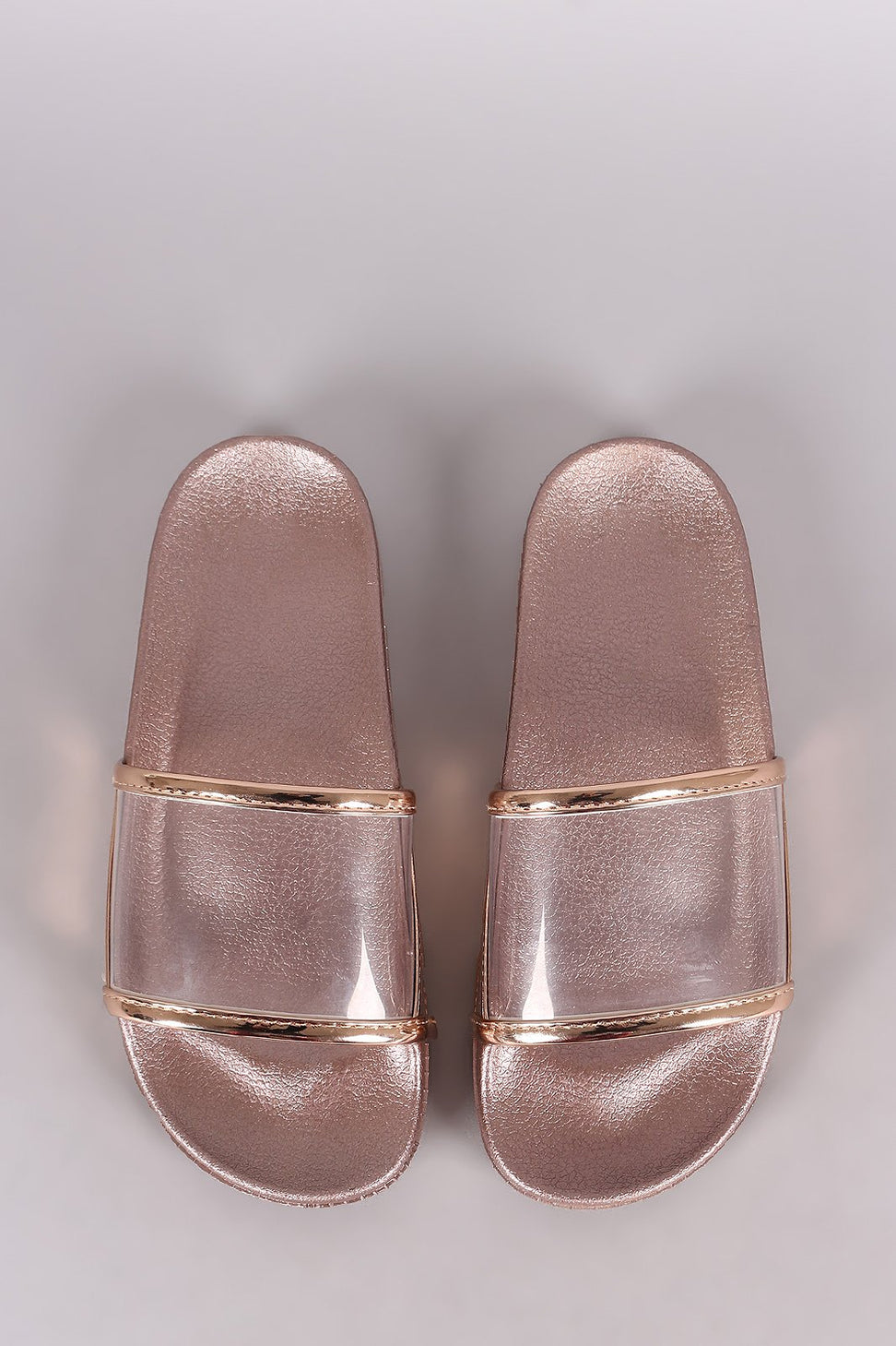 Transparent Band Open Toe Slide Sandal