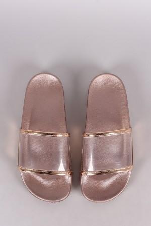 Transparent Band Open Toe Slide Sandal