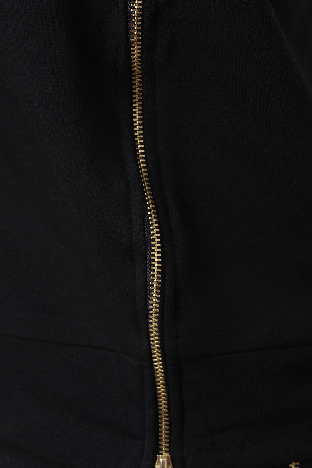 Side Zipper Trim V-Neck Jersey Sweatshirt