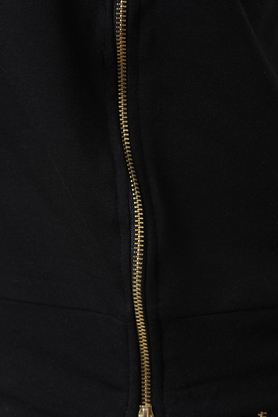 Side Zipper Trim V-Neck Jersey Sweatshirt