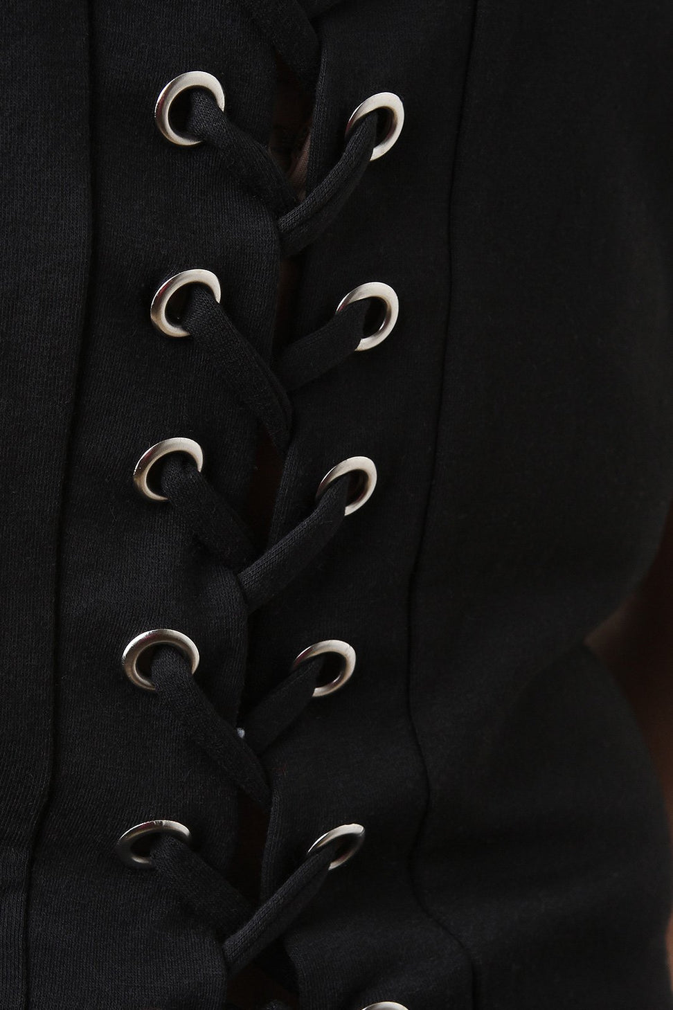 Jersey Back Corset Lace Up Boxy Crop Top