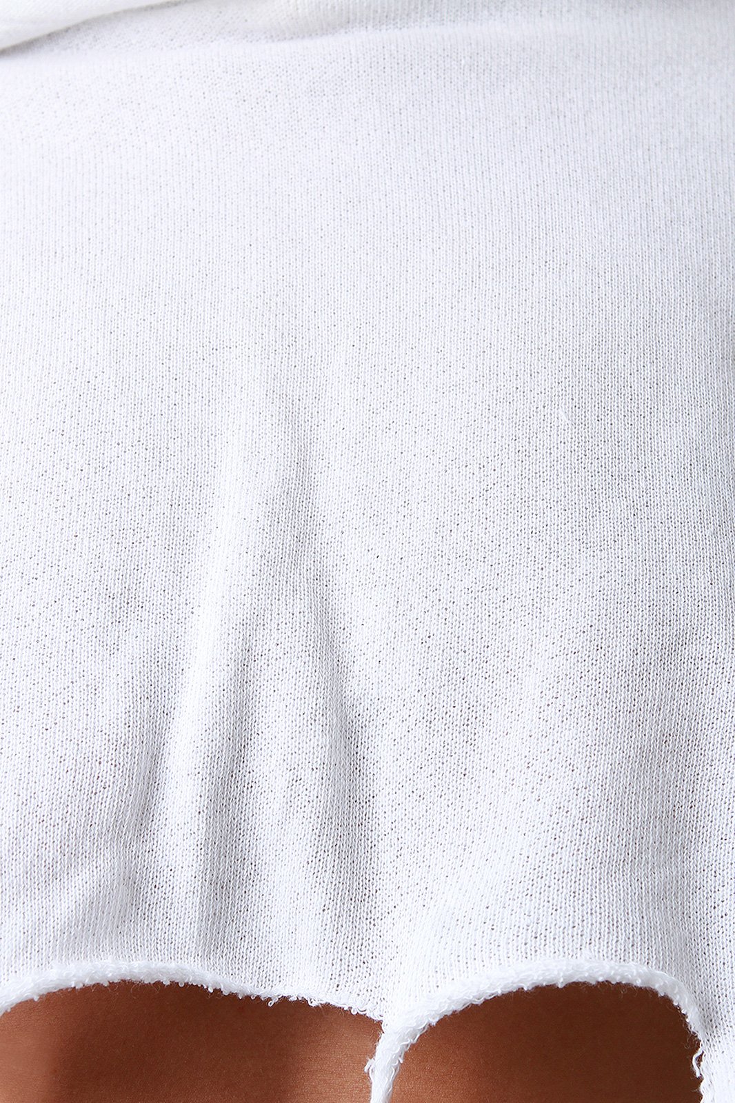 French Terry Distressed Crop Hoodie - NoveltyOne