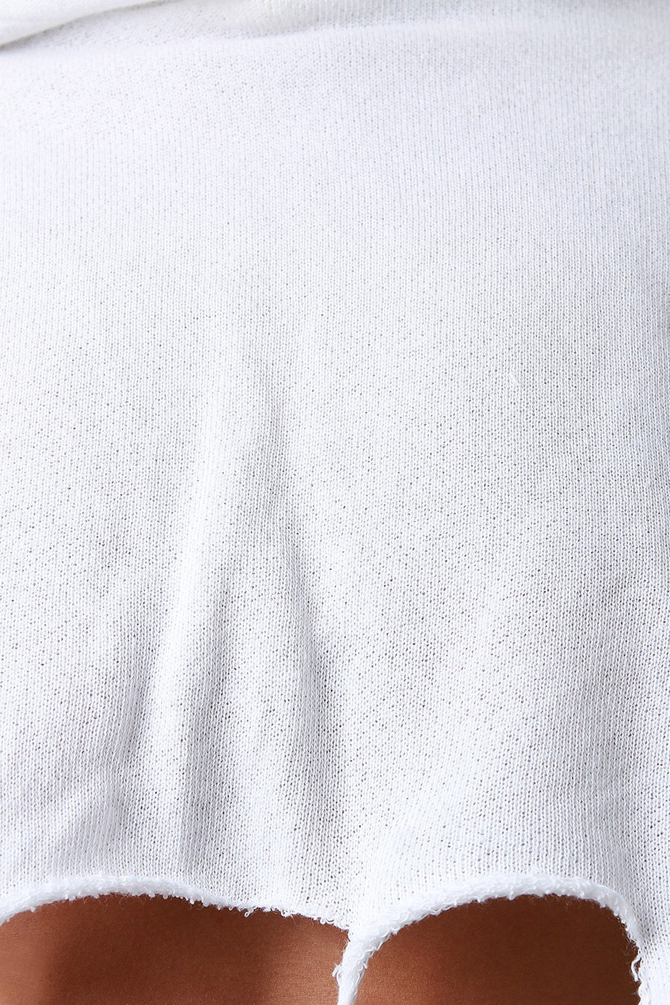 French Terry Distressed Crop Hoodie - NoveltyOne