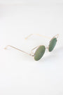 Open Wire Frame Round Cat Eye Mirrored Sunglasses