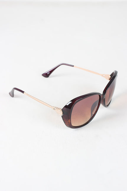 Semi-Round Lens Silhouette Sunglasses
