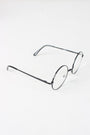 Circular Metal Framed Clear Lens Sunglasses