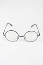 Circular Metal Framed Clear Lens Sunglasses