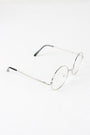 Circular Metal Framed Clear Lens Sunglasses