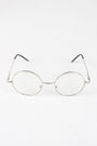 Circular Metal Framed Clear Lens Sunglasses