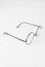 Circular Metal Framed Clear Lens Sunglasses