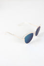Open Wire Framed Mirror Lens Sunglasses