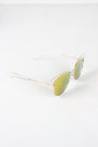 Open Wire Framed Mirror Lens Sunglasses