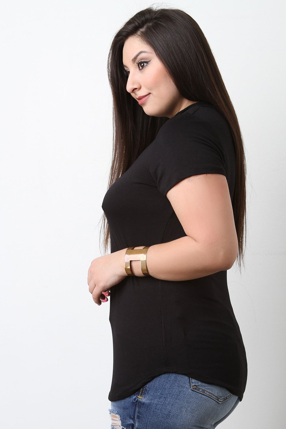 Soft Knit Choker Neck Corset Lace Up Top