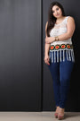 Floral Crochet Fringe Hem Sleeveless Top - NoveltyOne