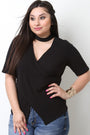 Overlapping Envelope Mock Choker Top