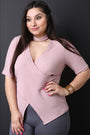 Overlapping Envelope Mock Choker Top