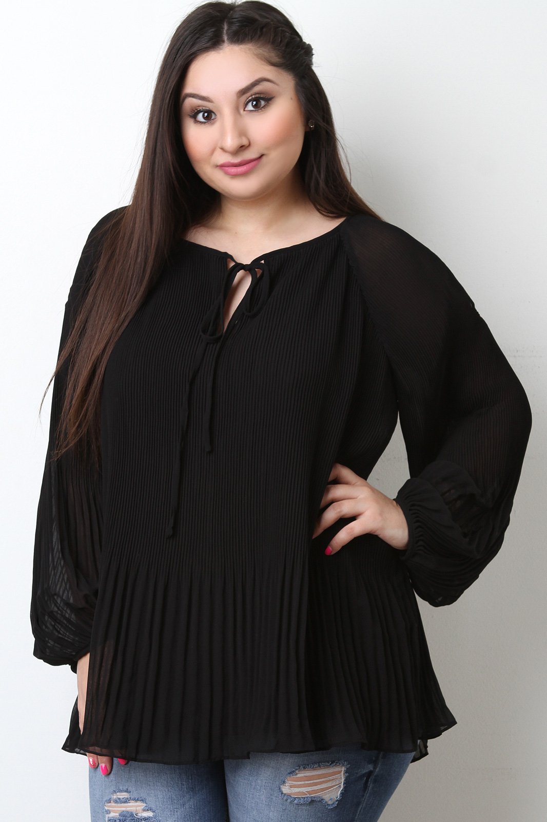 Chiffon Pleated Blouse