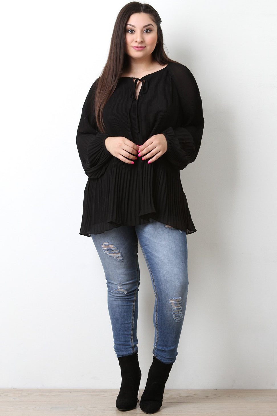 Chiffon Pleated Blouse