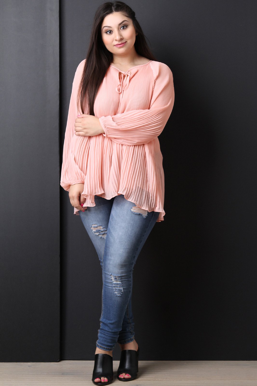 Chiffon Pleated Blouse