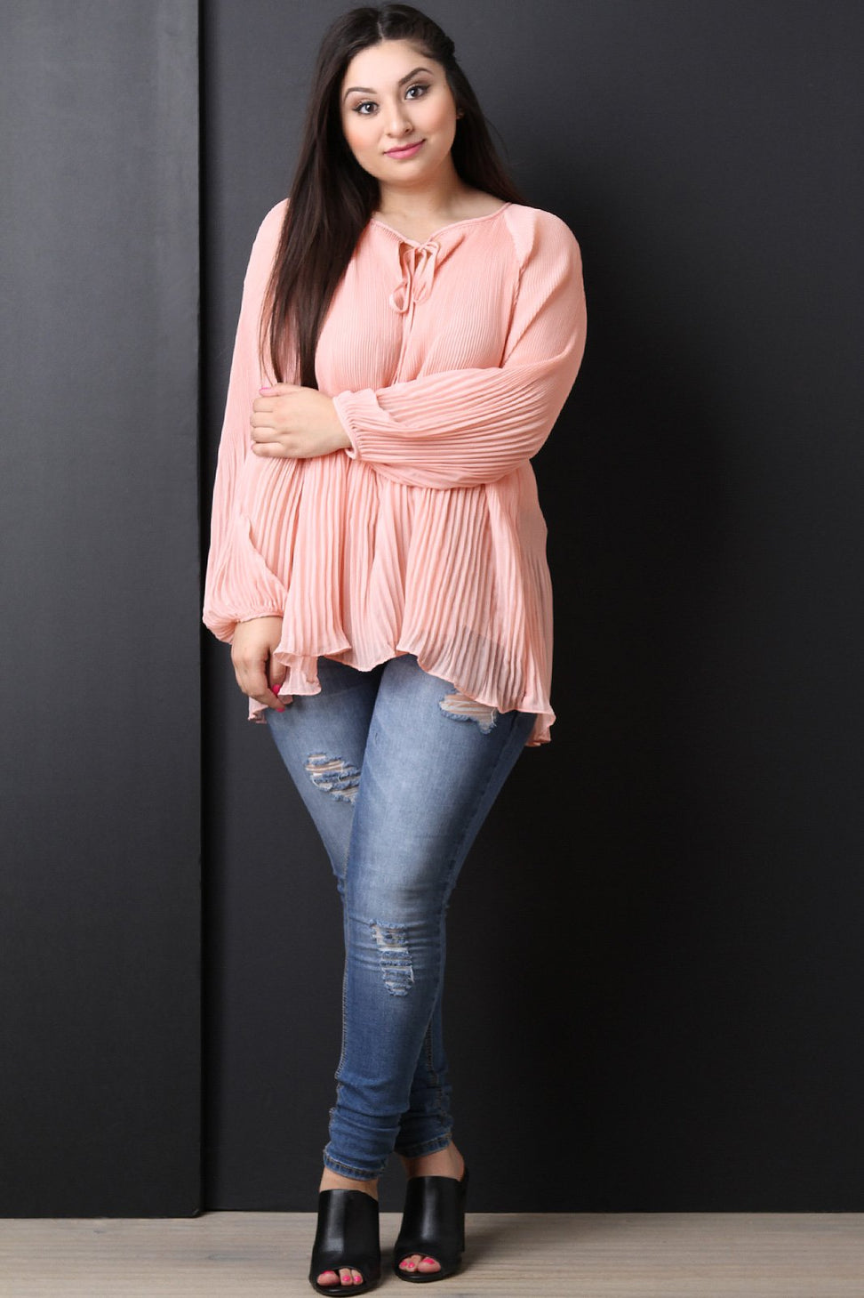 Chiffon Pleated Blouse