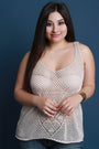 Loose Crochet Knit Sleeveless Top - NoveltyOne