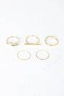 Delicate Arrow Bar Ring Set