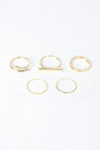 Delicate Arrow Bar Ring Set