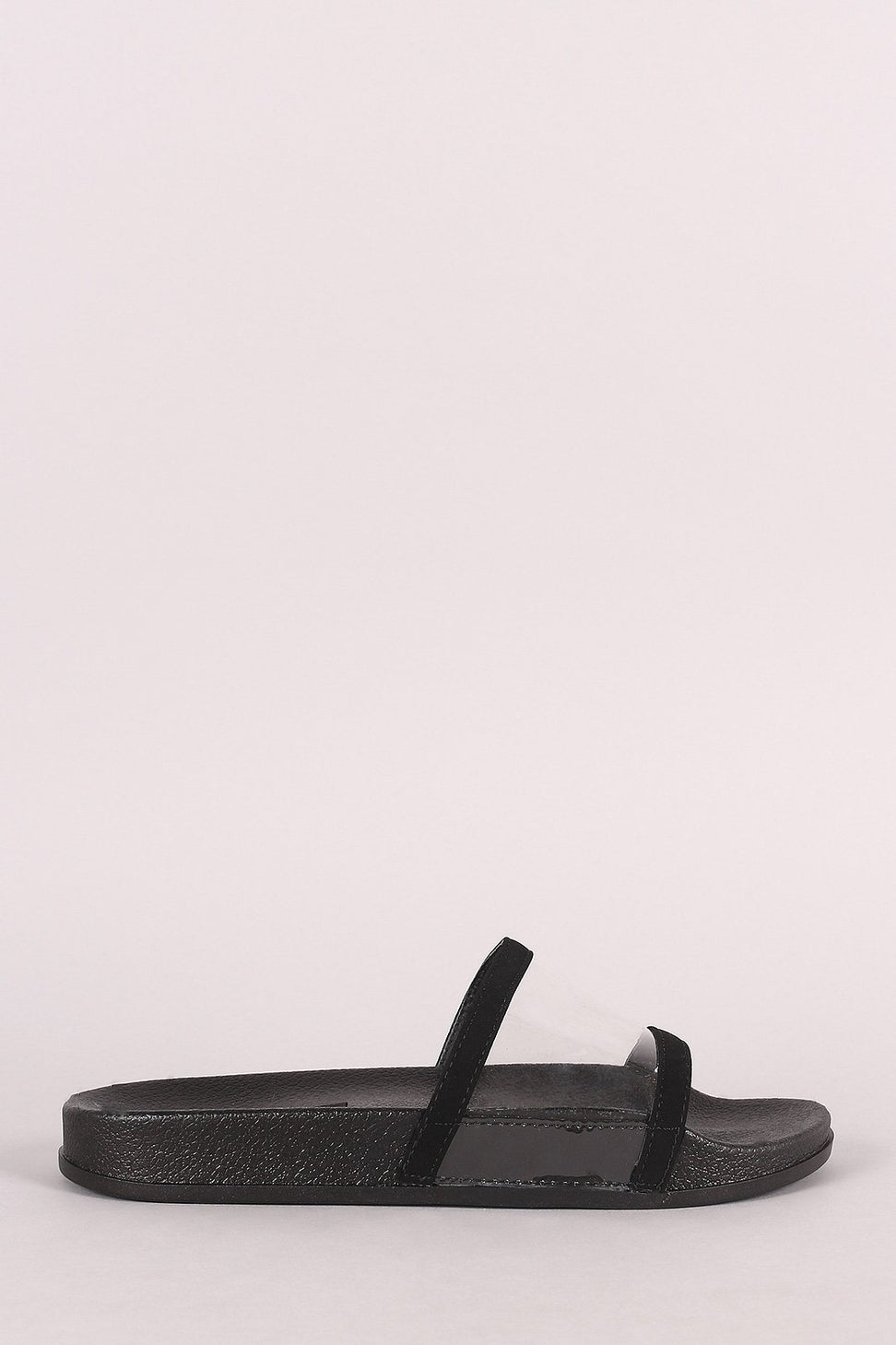 Shoe Republic LA Clear Open Toe Slide Sandal