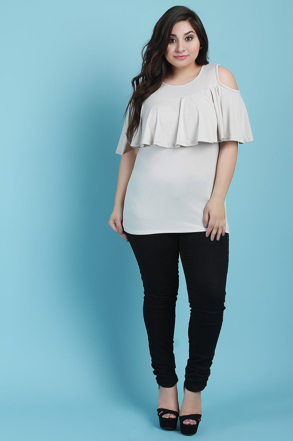 Flutter Tier Cold Shoulder Top - NoveltyOne