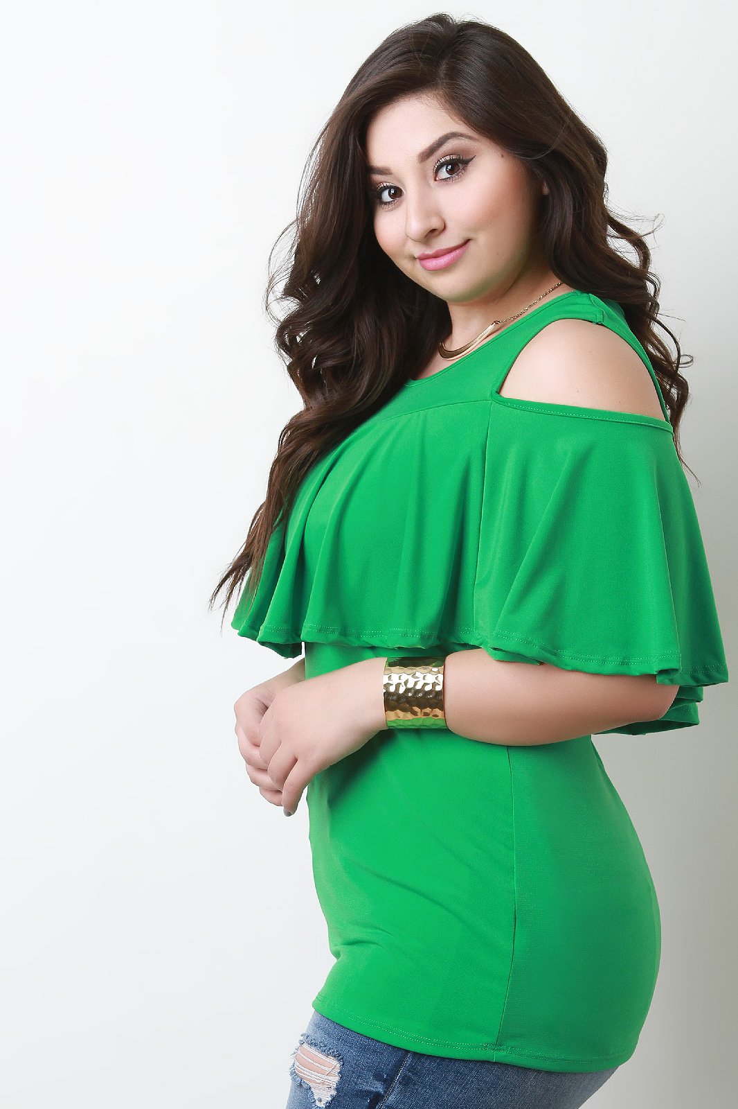 Flutter Tier Cold Shoulder Top - NoveltyOne