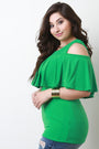 Flutter Tier Cold Shoulder Top - NoveltyOne