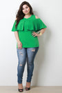 Flutter Tier Cold Shoulder Top - NoveltyOne