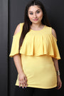 Flutter Tier Cold Shoulder Top - NoveltyOne