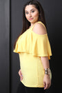 Flutter Tier Cold Shoulder Top - NoveltyOne