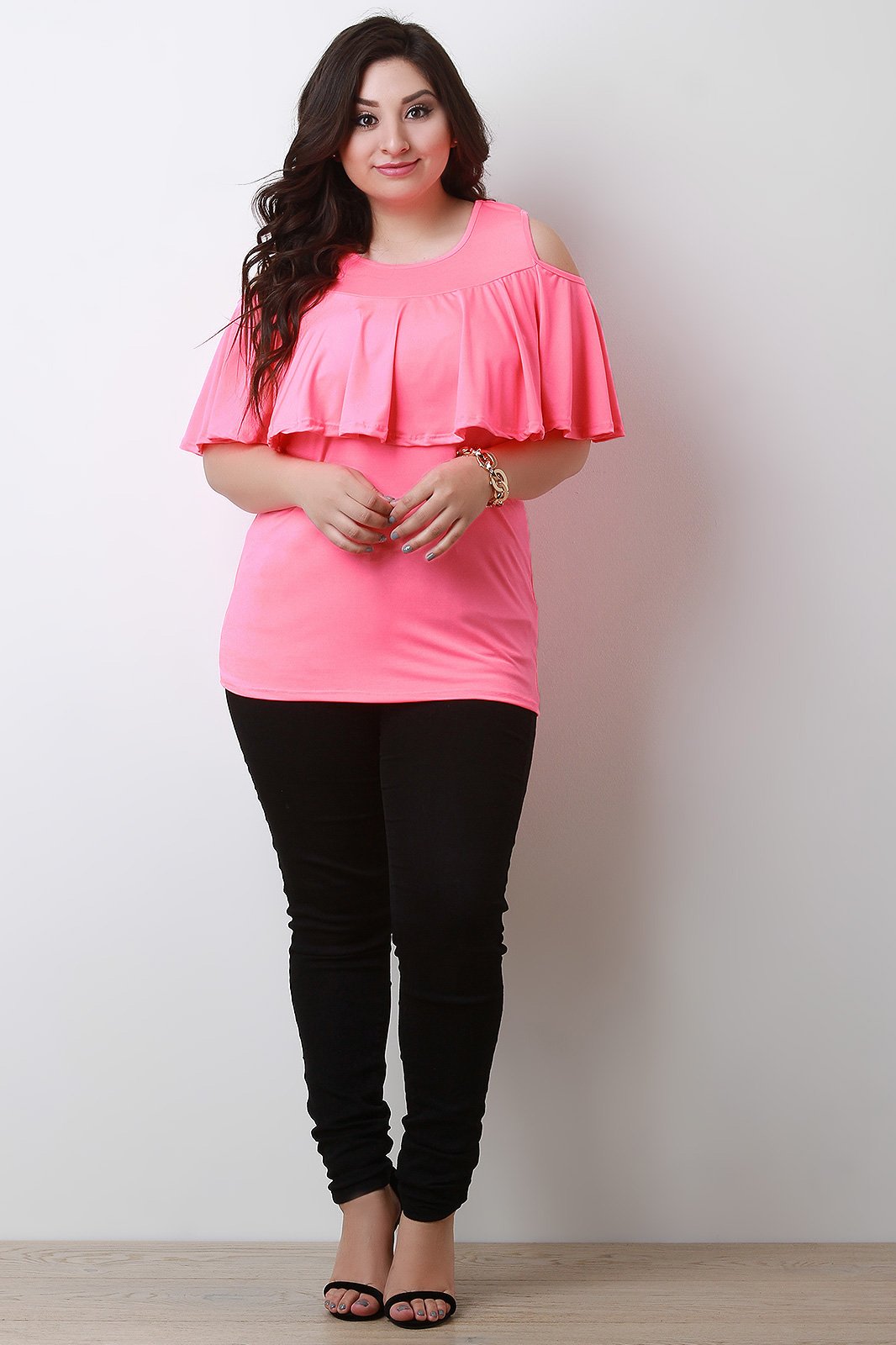 Flutter Tier Cold Shoulder Top - NoveltyOne