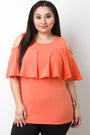 Flutter Tier Cold Shoulder Top - NoveltyOne