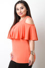 Flutter Tier Cold Shoulder Top - NoveltyOne