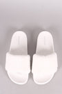 Bamboo Open Toe Fluffy Faux Fur Slide Sandal