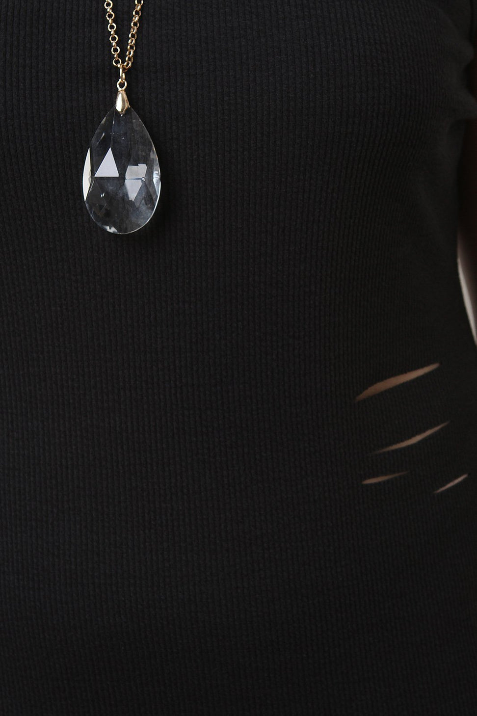 Distress Ribbed Cami Midi Dress - NoveltyOne