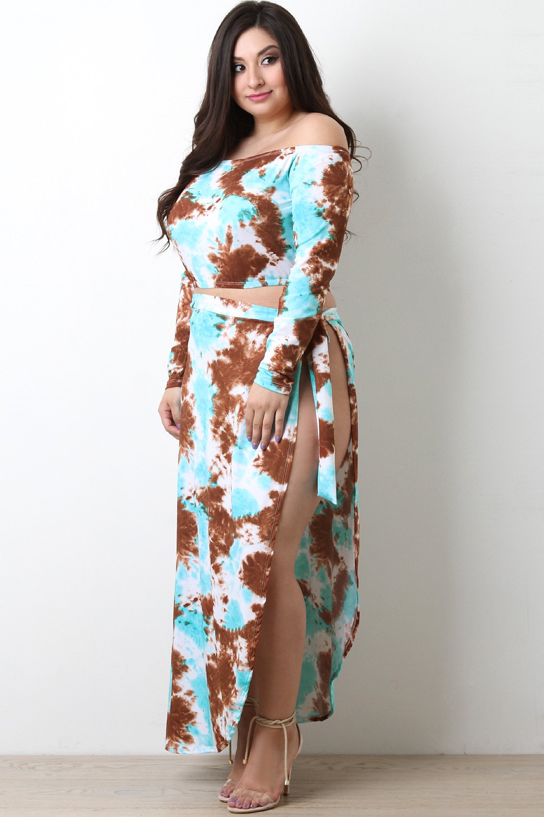 Tie Dye Bardot Crop Top