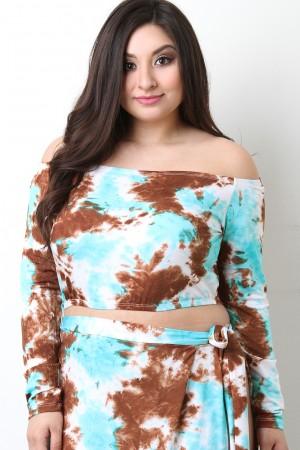 Tie Dye Bardot Crop Top